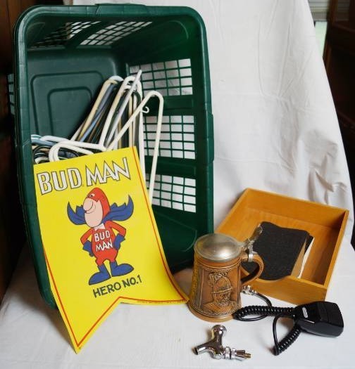 lot 1974 image: Lot of Misc. Items - Stein, CB Microphone, and More