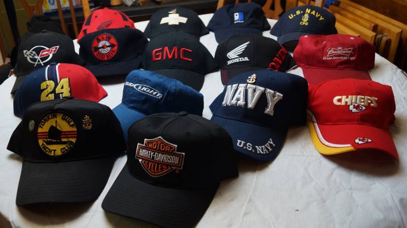 lot 1907 image: Lot of Misc. Ball Caps-Most are brand new K-State, John Deere, NAVY, HESS and more
