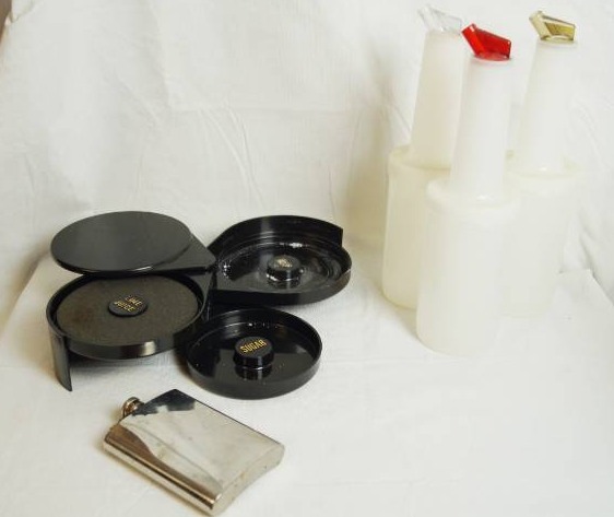 lot 2110 image: Party Kit Margarita Rimer Trays Lime, Sugar and Salt Drink Mixer Bottles FUN