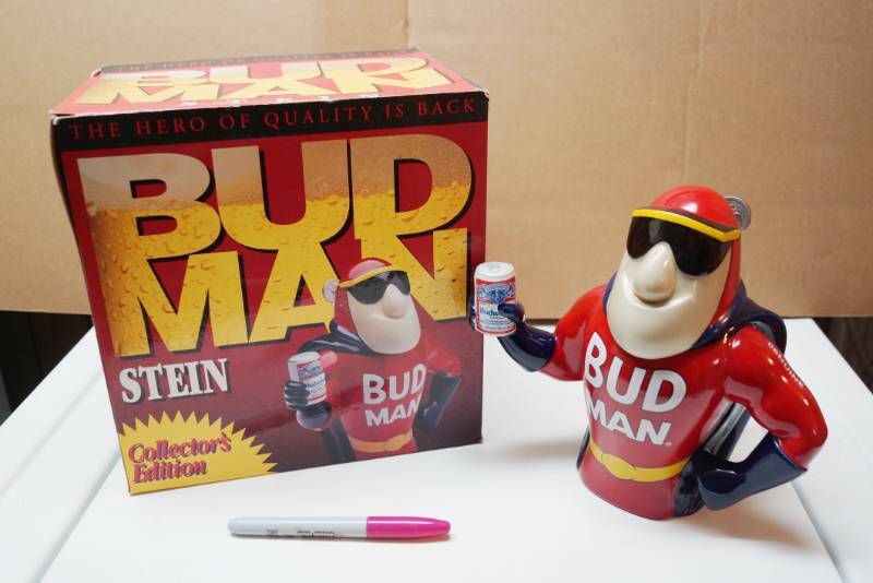lot 2023 image: Collectors Edition Bud Man Budweiser Stein wbox