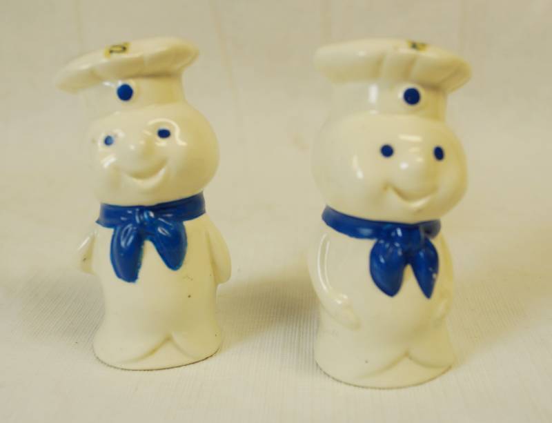 lot 2087 image: Cute Set of Pillsbury Dough Boy Salt and Pepper Shakers