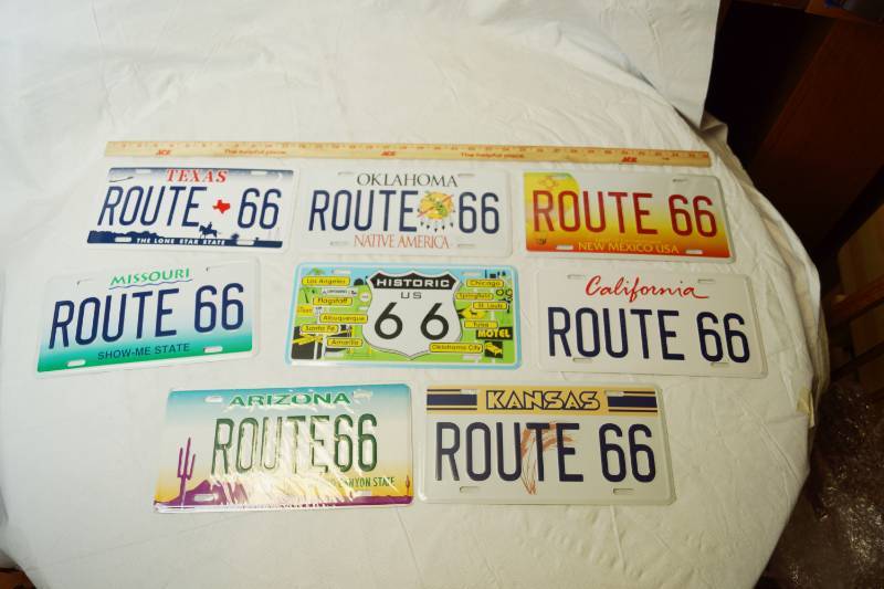 lot 2223 image: Lot of Misc. Route 66 License Plates