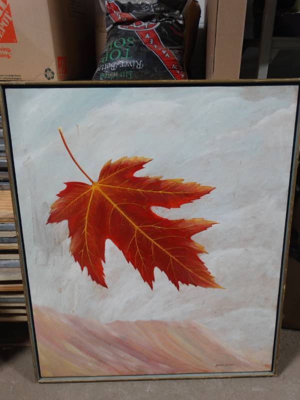 lot 17886 image: Large leaf picture by Aatto annala.