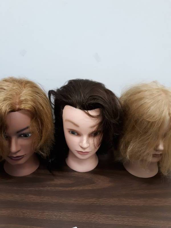 lot 1183 image: Lot of 3 Marianna Mannequin Heads with Hair
