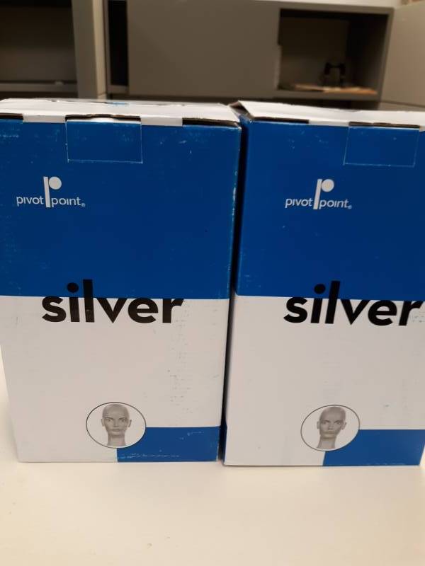 lot 1236 image: Lot of 2 Marianna Silver Madonna Series Mannequin Heads  NIB