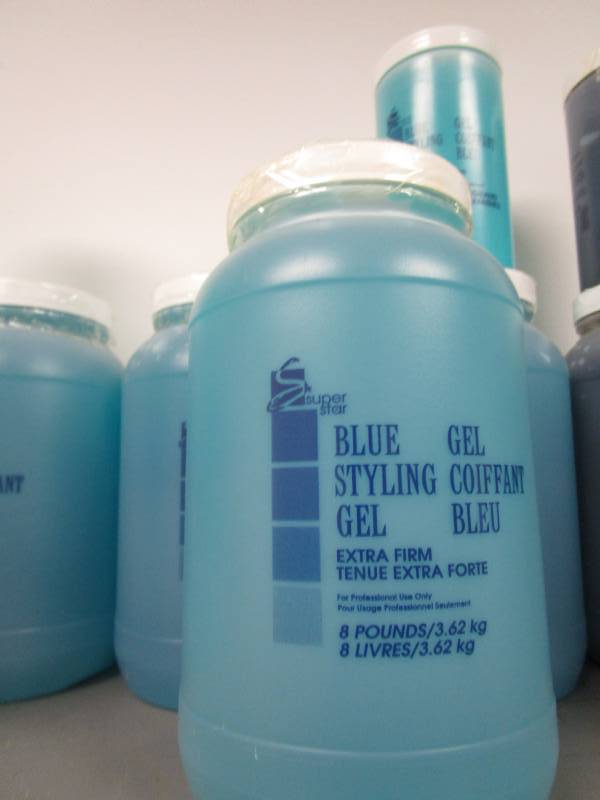 lot 1240 image: Super Star Blue Styling Gel - Extra Firm Hold  - 8lb Jugs