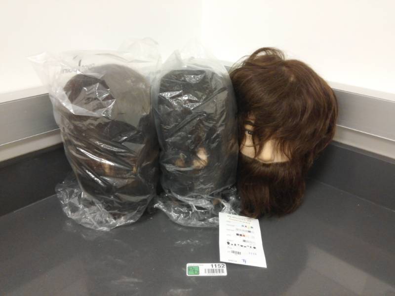 lot 1152 image: Lot of 3 Marianna Mannequin Heads with Hair