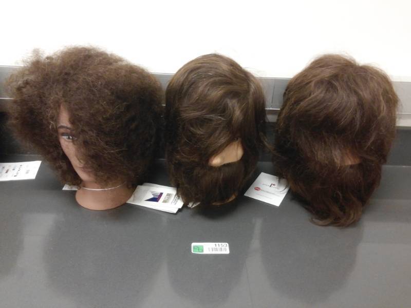 lot 1153 image: Lot of 3 Marianna Mannequin Heads with Hair