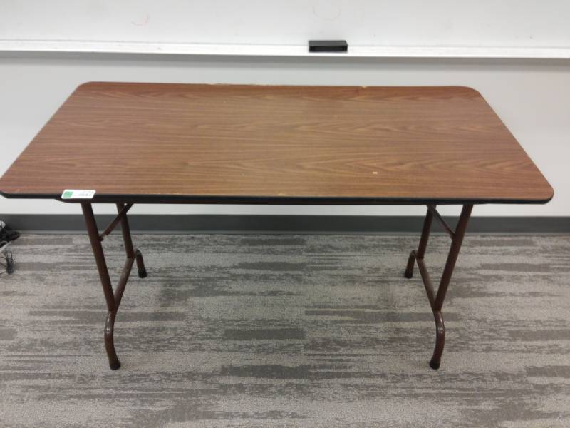 lot 3164 image: Composite Wood Look Folding Table