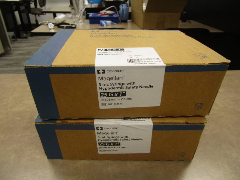 lot 3137 image: Magellan 3ml Syringe w Hypodermic Safety Needle - Two Boxes