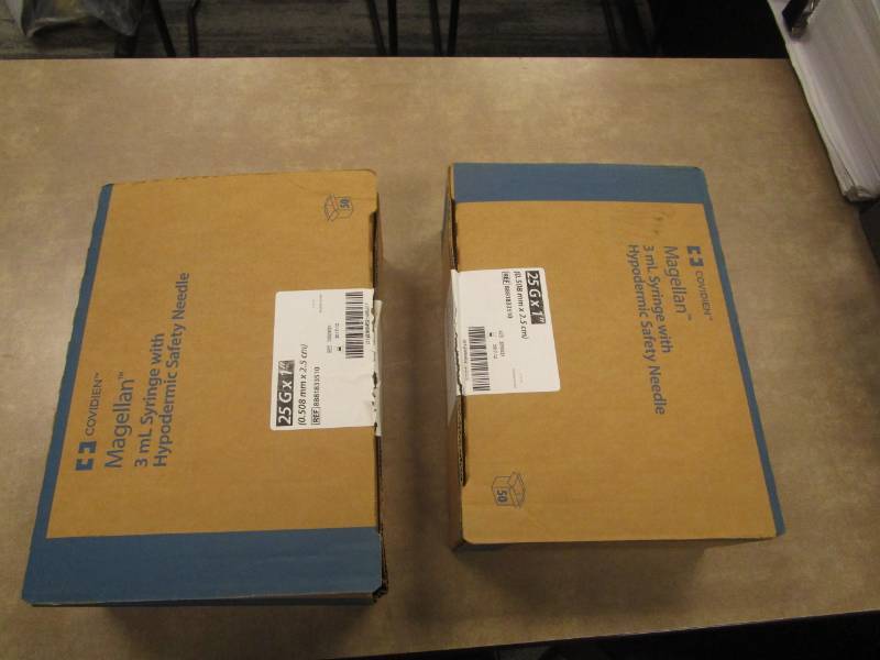 lot 3138 image: Magellan 3ml Syringe w Hypodermic Safety Needle - Two Boxes