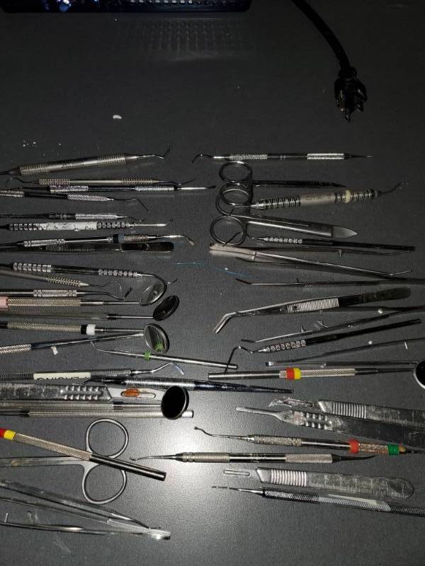 lot 3023 image: Misc Lot of Dental Tools  Hardware
