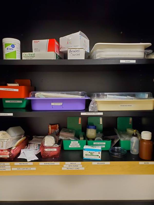 lot 3648 image: Cabinet Full of DentalLab Supplies