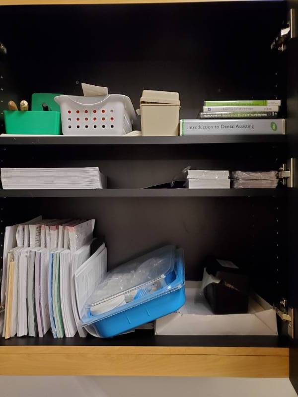 lot 3657 image: Cabinet Full of DentalLab Supplies