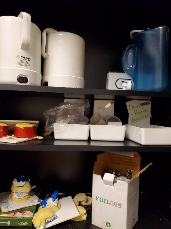 lot 3659 image: Cabinet Full of DentalLab Supplies