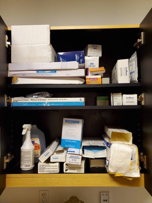 lot 3670 image: Cabinet Full of DentalLab Supplies