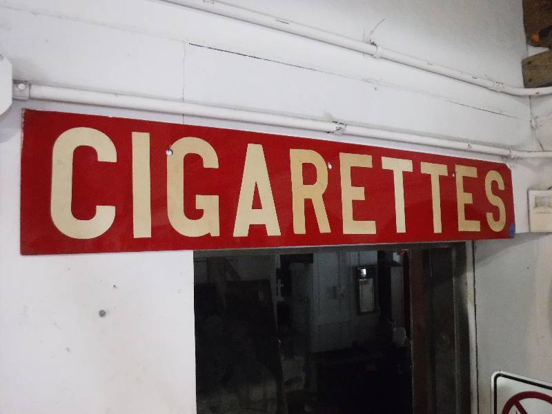 Metal Cigarettes Sign Lawrence Ks Antiquities Furniture