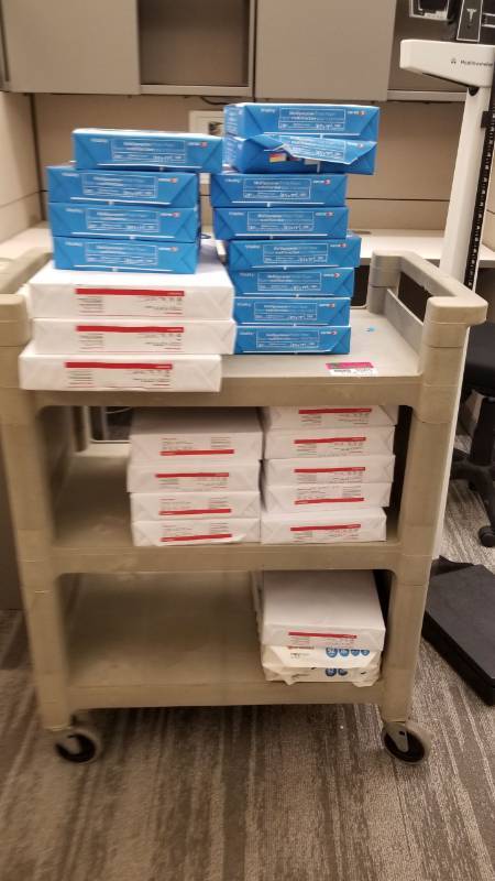 lot 9004 image: Cart full of copier paper cart not included