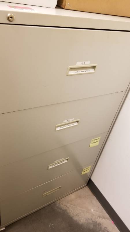lot 9025 image: HON 4 Drawer lateral file cabinet