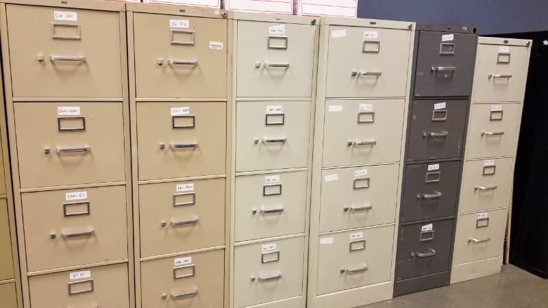 lot 9032 image: 6 filing cabinets each has 4 drawers
