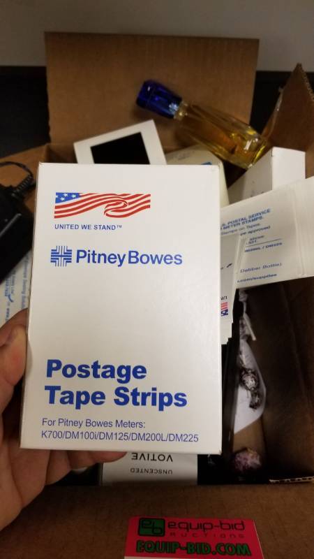 lot 9046 image: Pitney Bowes postage tape strips and miscellaneous items