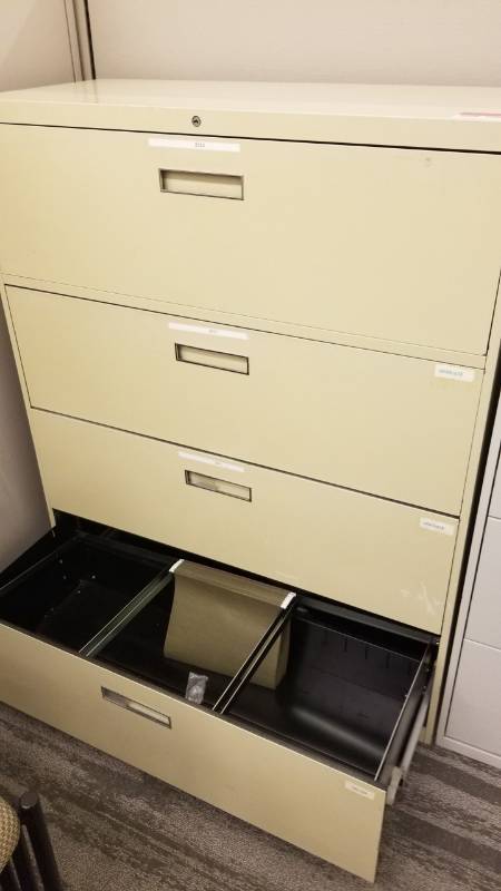 lot 9080 image: Four drawer lateral Cabinet