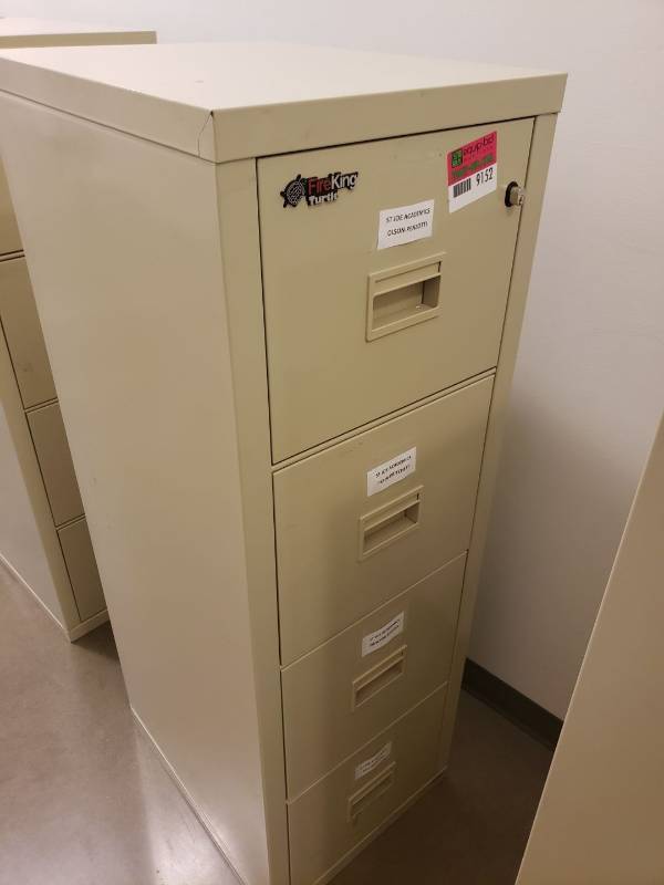lot 9152 image: Fire King file cabinet (over $2200 new)