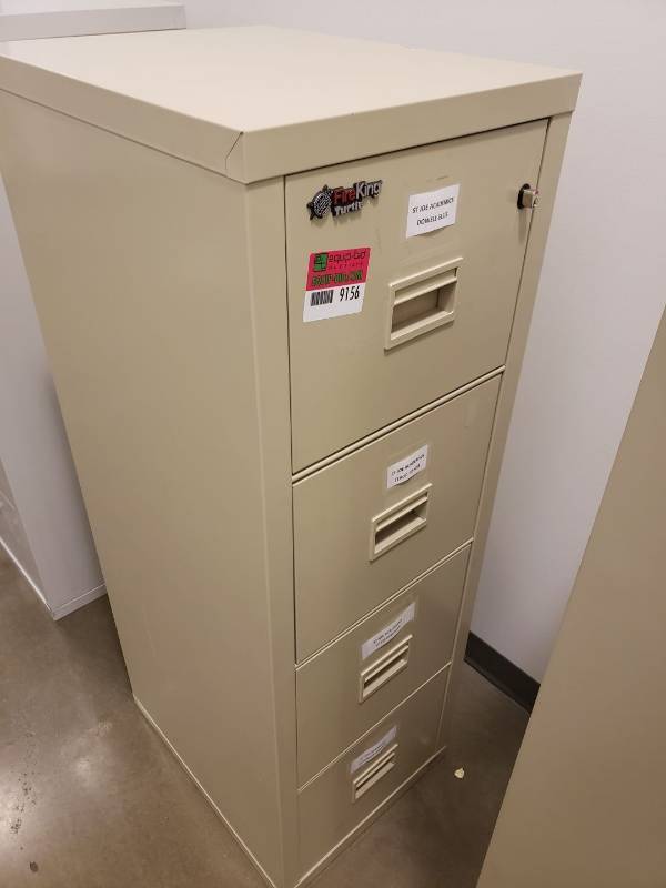 lot 9156 image: Fire King file cabinet (over $2200 new)