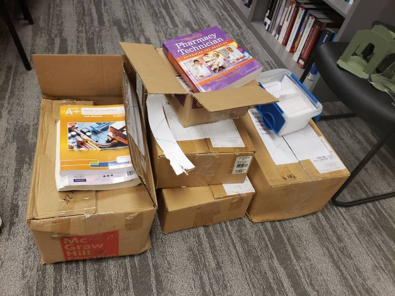 lot 9209 image: Boxes of textbooks