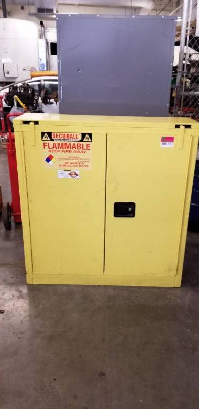 lot 8183 image: Securall Safety Storage Cabinet for Flammable Liquids