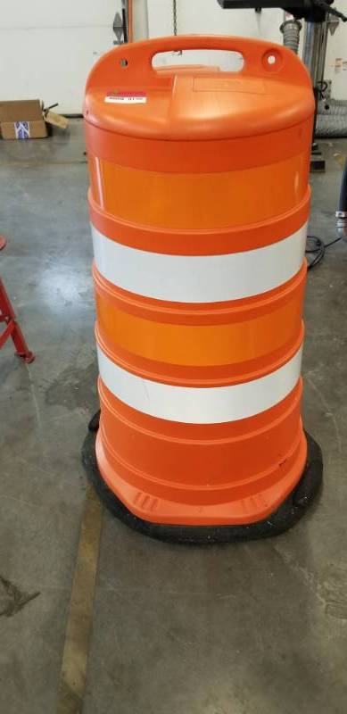 lot 8198 image: Orange Construction Barrel
