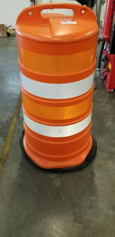 lot 8197 image: Orange Construction Barrel