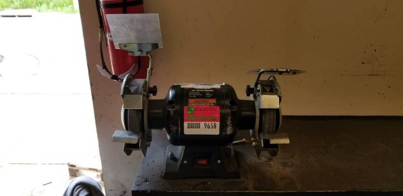 lot 9658 image: Ironton 6 inch Bench Grinder with Shield