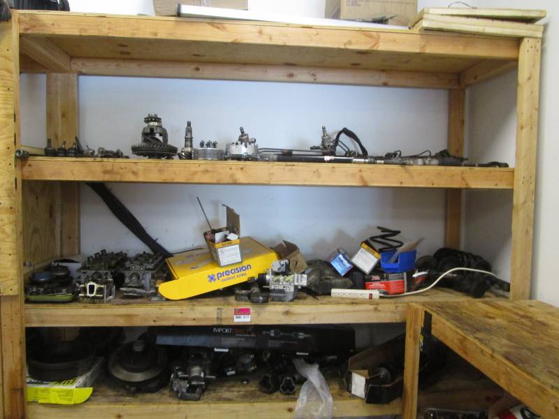 lot 8172 image: Misc Engine Heads, Gears and Other Shelves Included