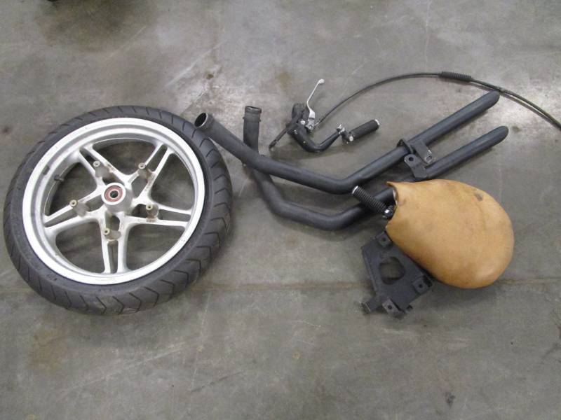 lot 8162 image: Motorcycle Wheel and Front End Parts