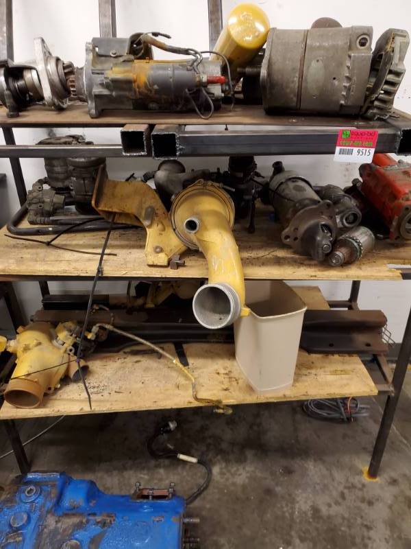 lot 9515 image: Large Lot of Parts with Shelf
