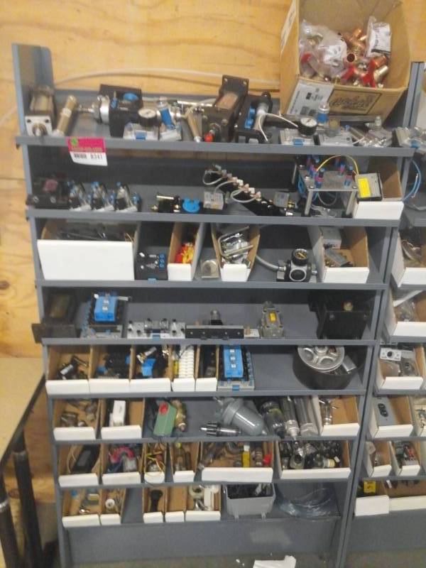 lot 8341 image: Lot of Random Parts Cabinet Included