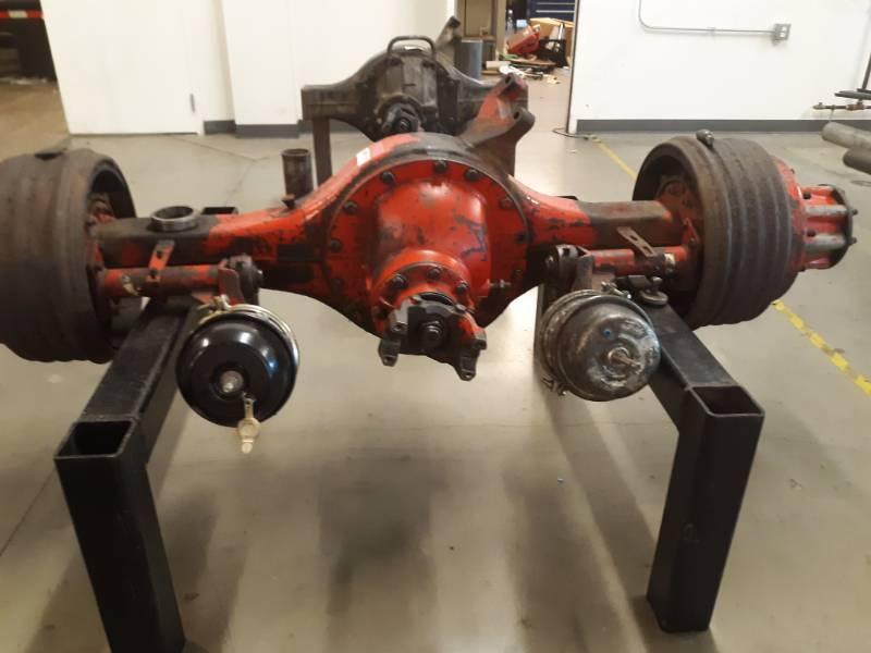 lot 9680 image: Rear End and Axle on Metal Stand