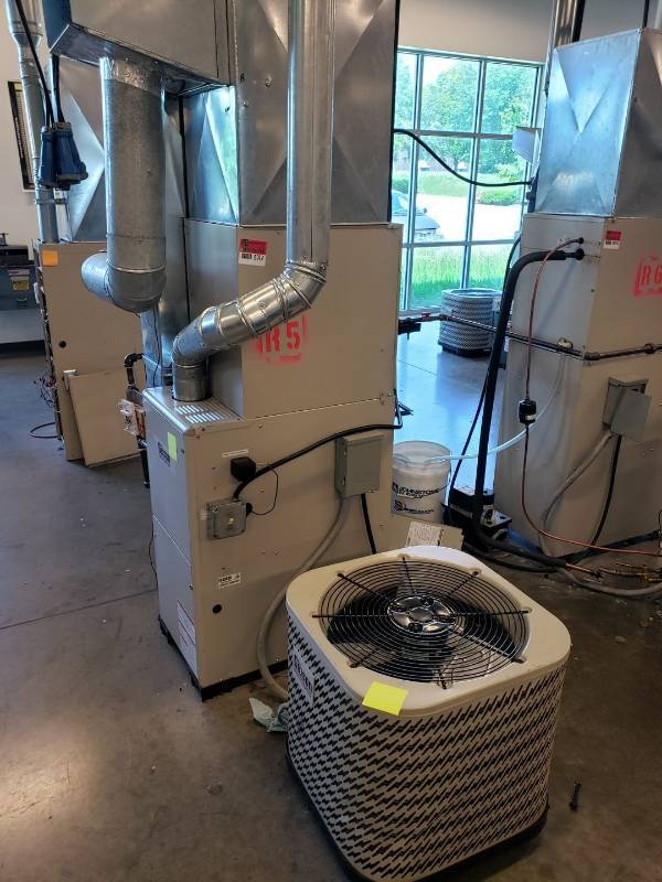lot 8017 image: Complete Air Conditioning System Natural gas Tested, Powered on and Started to cool