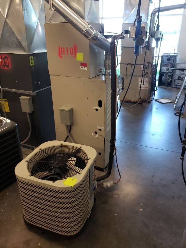 lot 8020 image: Complete Air Conditioning System Natural gas Tested, Powered on and Started to cool