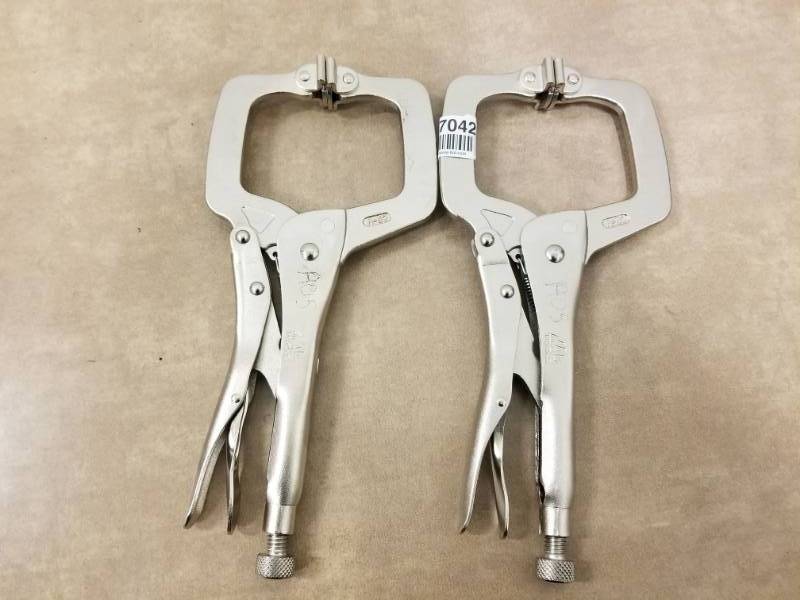 lot 7042 image: Mac Tools 11in C Clamps Pair