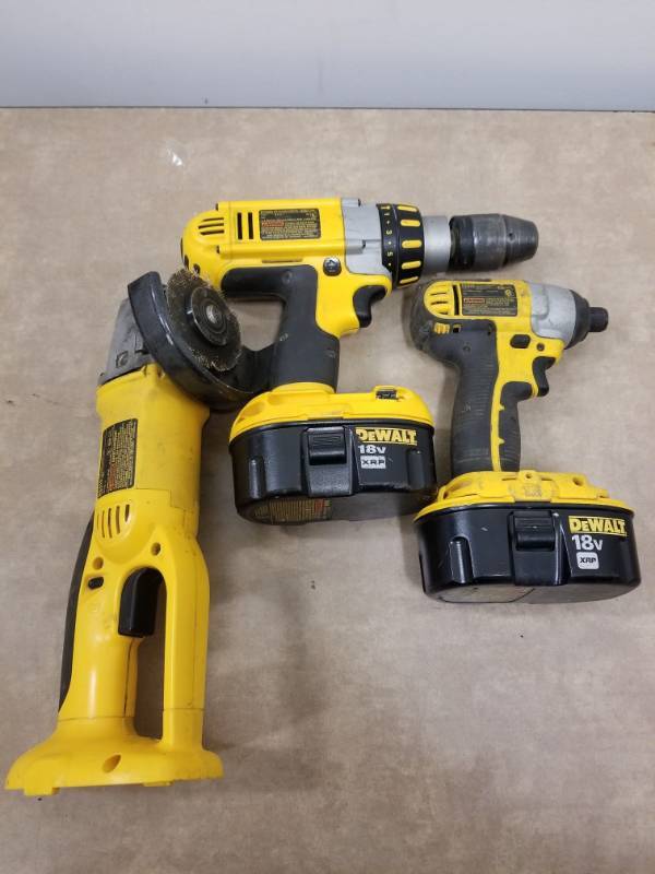 lot 7050 image: Dewalt 4 12in Cut Off Tool, Dewalt 12in Drill, Dewalt 12in Impact