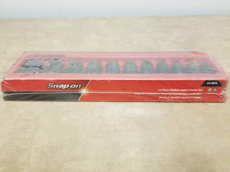 lot 7067 image: New Snap-On Shallow Impact 12 Inch Drive Socket Set Standard Model 311IMYA