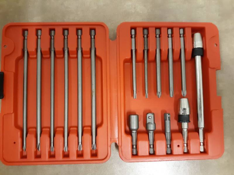 lot 7099 image: Mac 16 Pc 14 in Drive Quick-Change Fastener Drive Tool Automotive Bit Set Model # QCAS16
