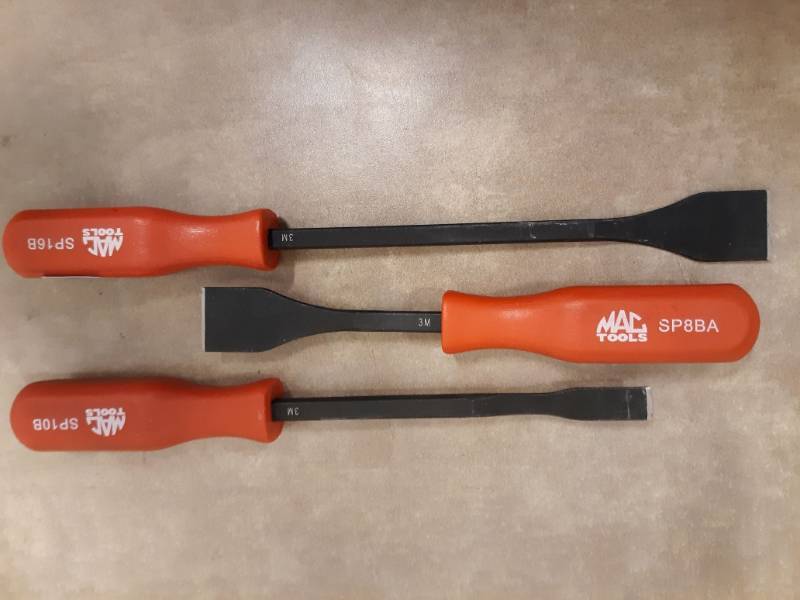 lot 7165 image: Mac 3 Pc Carbon Scraper Set 8 In, 10 in, 16 in
