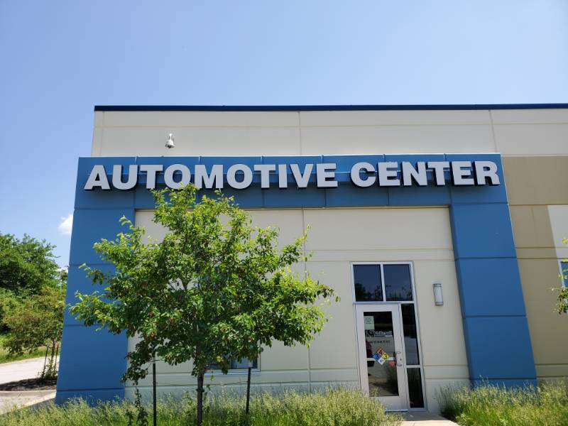 lot 7500 image: Automotive Center Neon Sign Buyer Must Remove