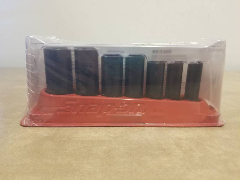 lot 7363 image: Snap On 7 PC Deep Impact Socket Set 207SIMFYA