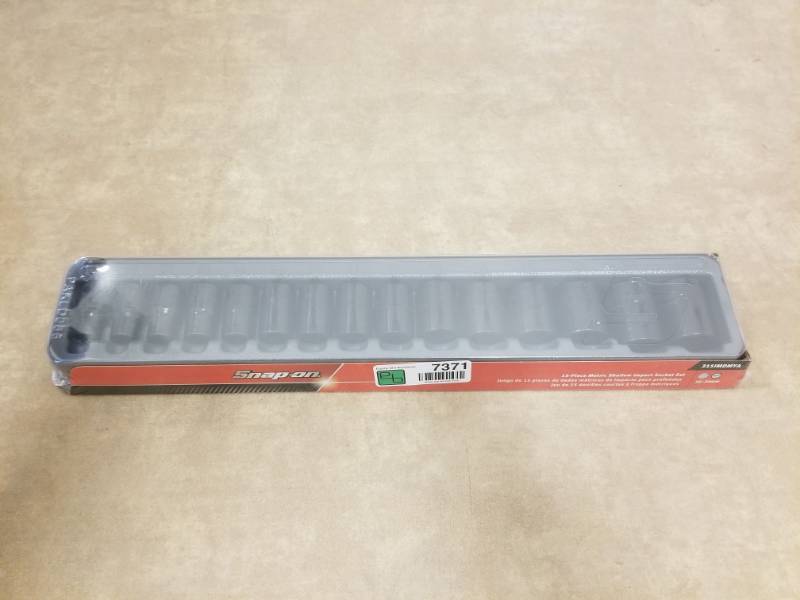 lot 7371 image: Snap On 15PC Metric Shallow Impact Socket Set 315IMDMYA