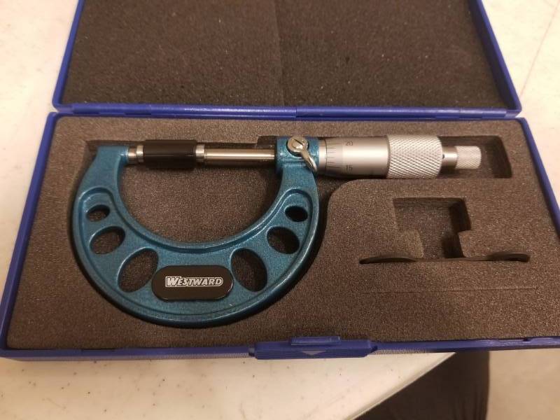 lot 7445 image: Westward Outside Micrometer 1-2in 0.0001in