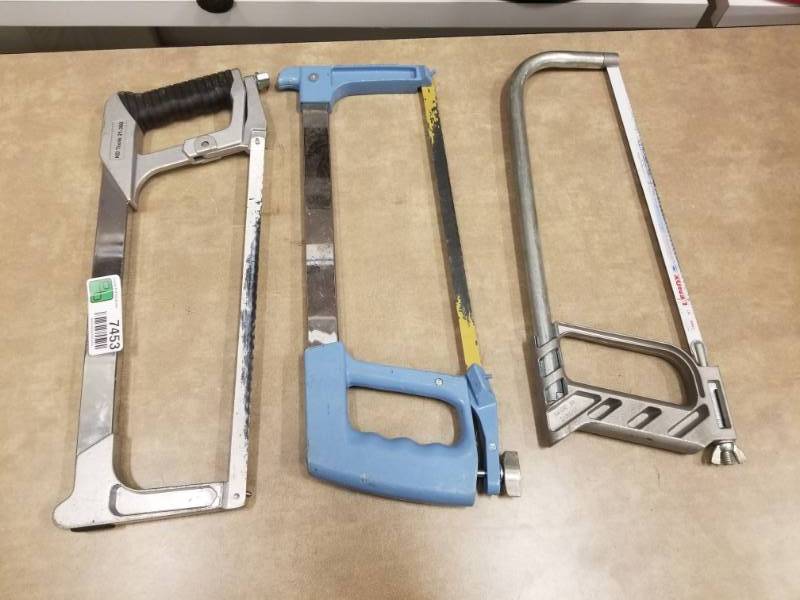 lot 7453 image: Set of 3 Hacksaws